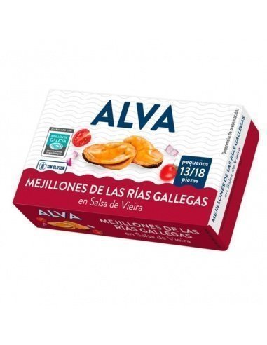 Moules des Rías galiciennes à la sauce de pétoncles Alva 13/18 111gr.