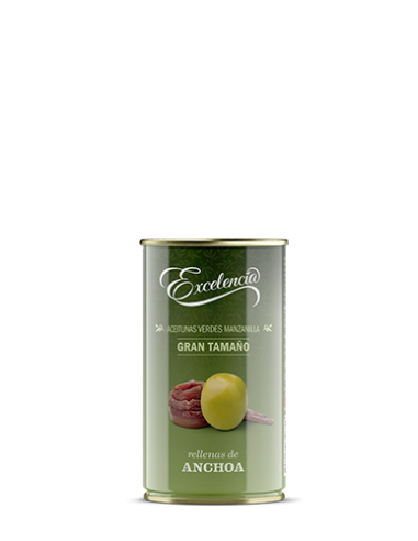 Olives EXCELLENCE farcies aux anchois 150gr.