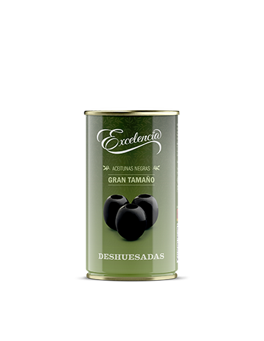 [974] Schwarze EXCELLENCIA Oliven mit KNOCHEN 150gr.