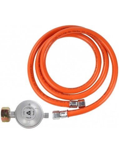 [1018] Manguera 1,5 m. + Regulador de Gas 50 Mbar.