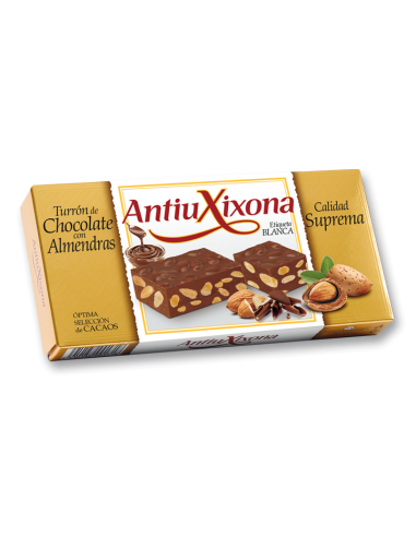 Schokoladen-Turrón mit Mandeln Etiqueta Blanca Antiu Xixona 200 g