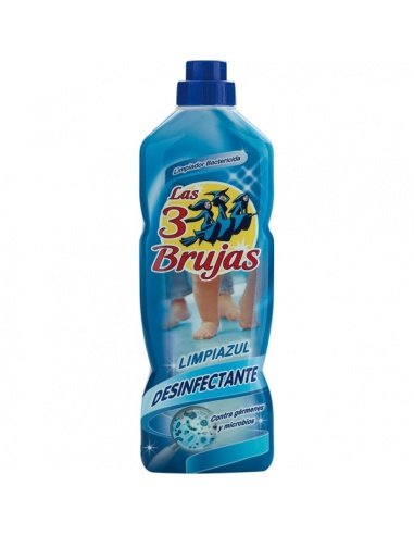 [1418] Bakterientötende Desinfektionsmittel Bodenreiniger Limpiazul Las Tres Brujas 1L.