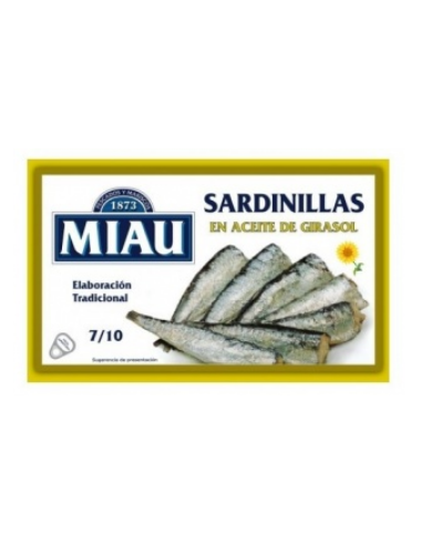 [1086] Sardines à l'huile de tournesol 7-10 90gr