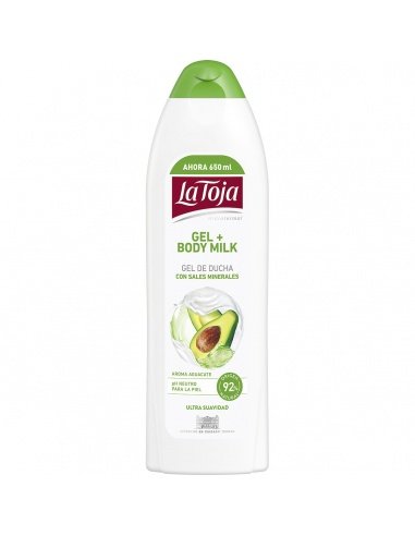 [1105] LA TOJA Hydrothermales Gel und Körpermilch Avocado-Aroma 550 ml.