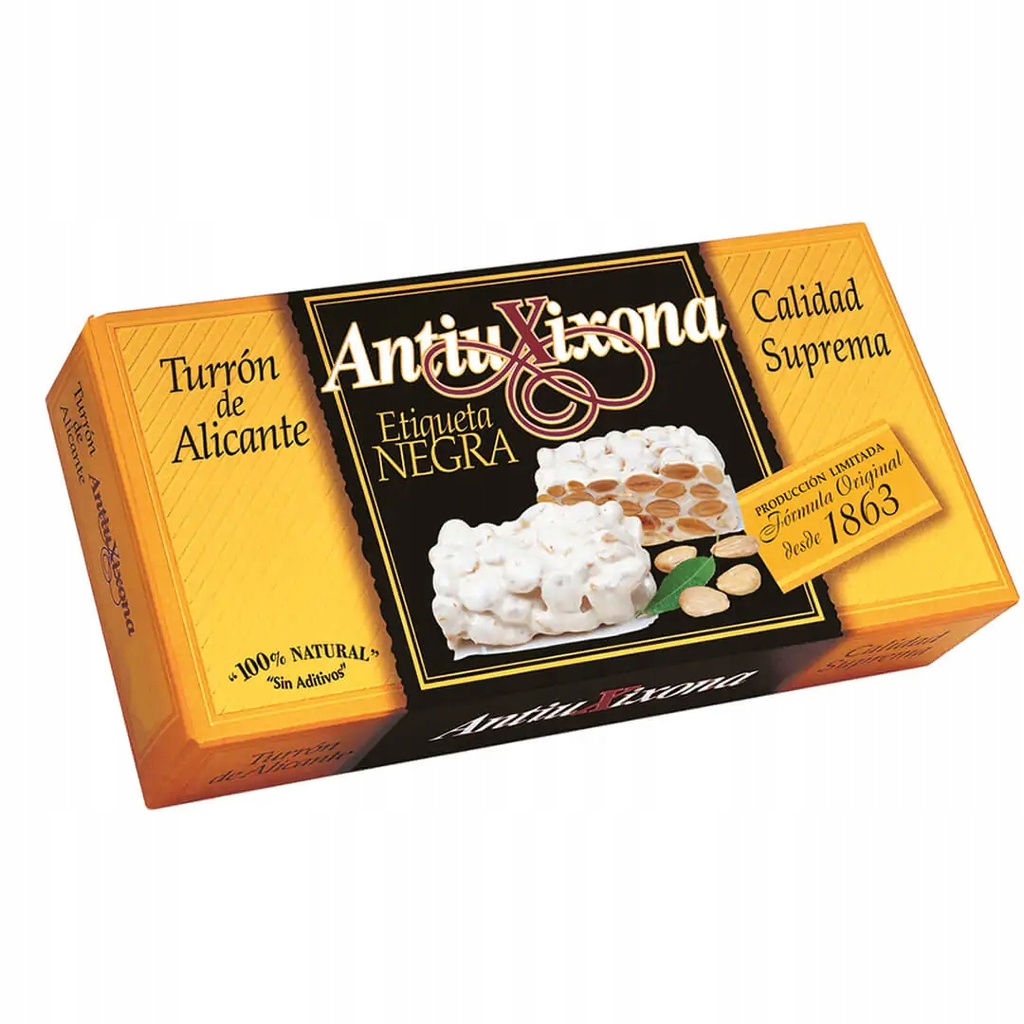 Torrone di Alicante Etiqueta Negra Suprema Antiu Xixona 200 g