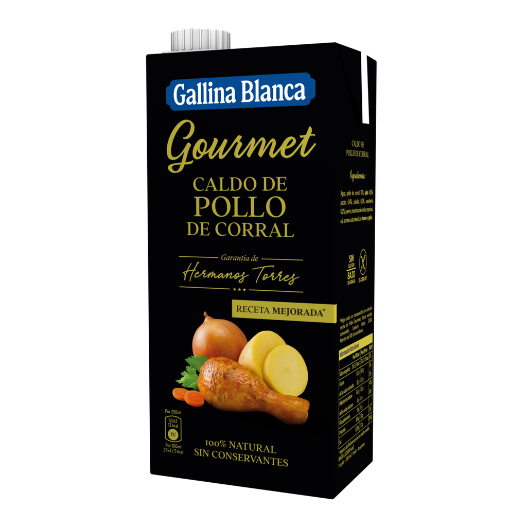 Caldo Gourmet Pollo de Corral Gallina Blanca 1 L
