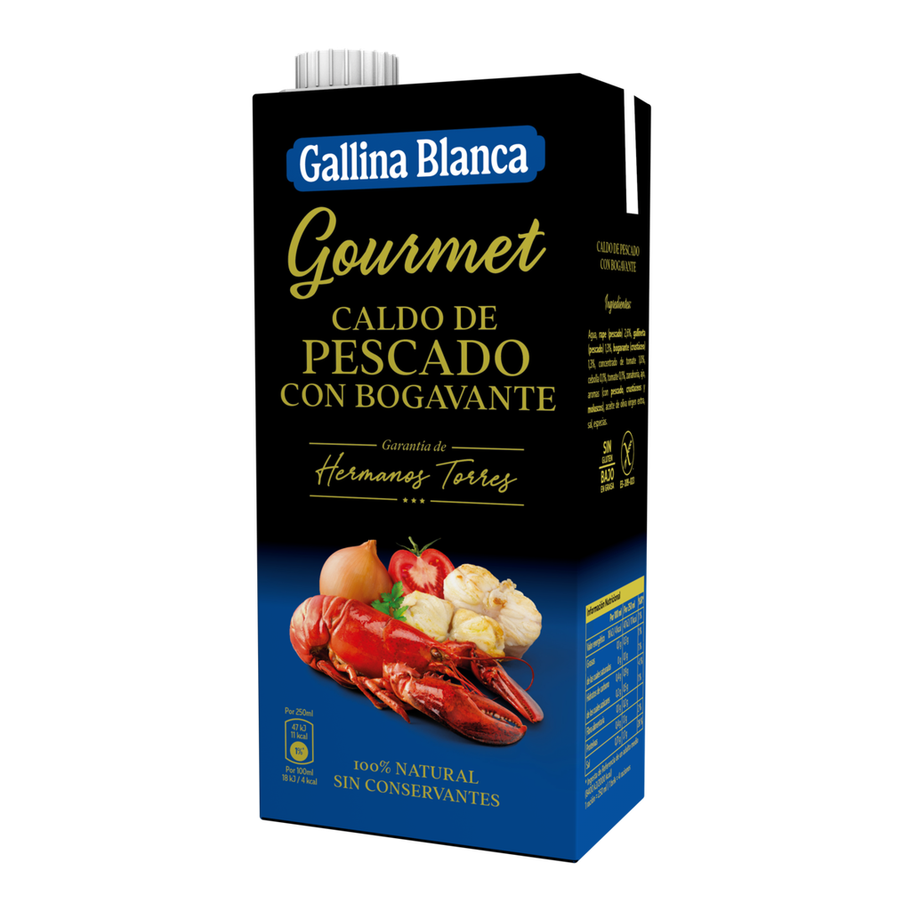 Caldo Gourmet Pescado con Bogavante Gallina Blanca 1 L